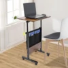 Portable Laptop Desk Rolling Computer Stand with Adjustable Height     1