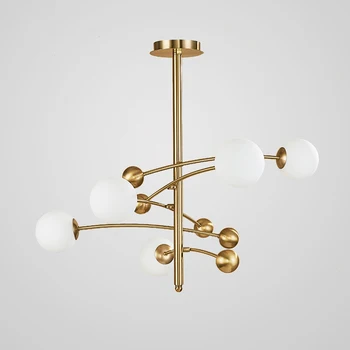 Golden Postmodern Molecular Chandelier 1