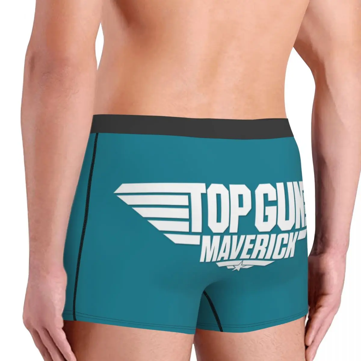 Custom Cool Top Gun Maverick Boxer Shorts Panties Male Underpants Breathbale Tom Cruise Movie Briefs Underwear 4