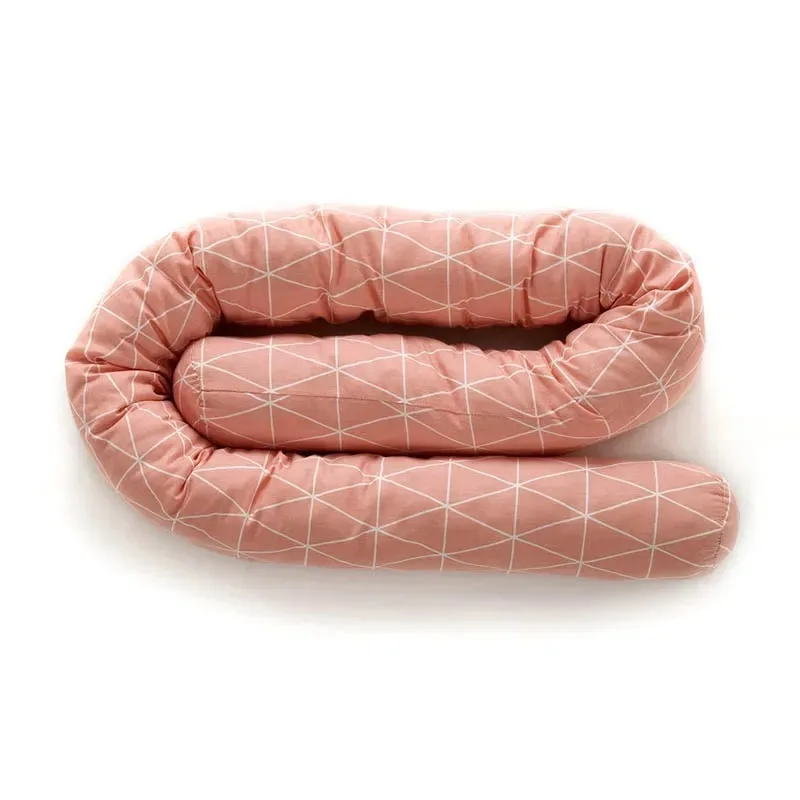 Baby Bed Fence Infant Protector Cotton Newborn Crib Bumper Kids Long Cushion Cloud Pattern Pillow Children Room Decoration