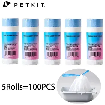PETKIT Borsa per la spazzatura per toilette intelligente completamente automatica per gatti Grande portatile durevole e non danneggiato 1 rotolo/20 pezzi Forniture per animali domestici