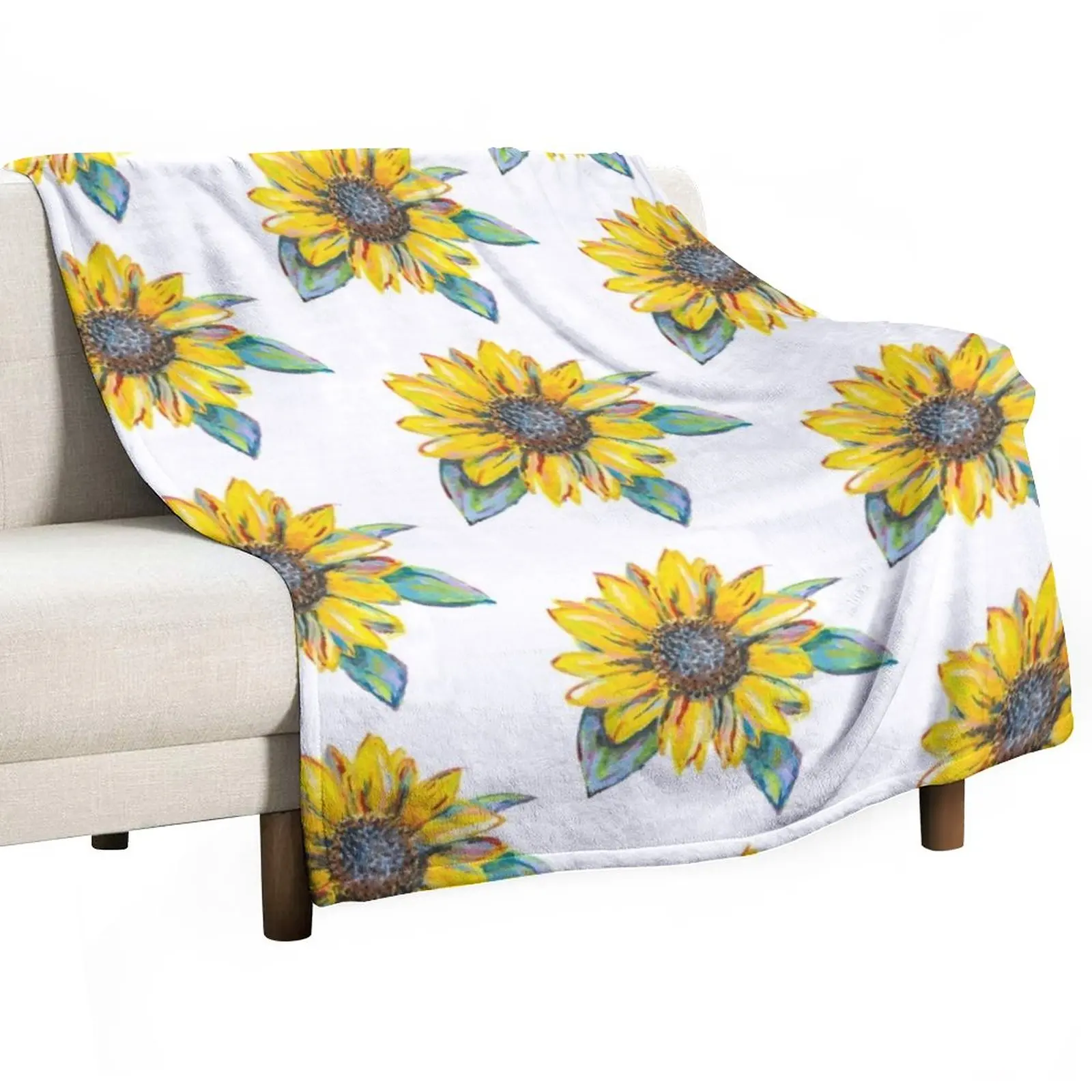 

quarantine sunflower Throw Blanket Hairy Blankets Large Blanket Moving Blanket