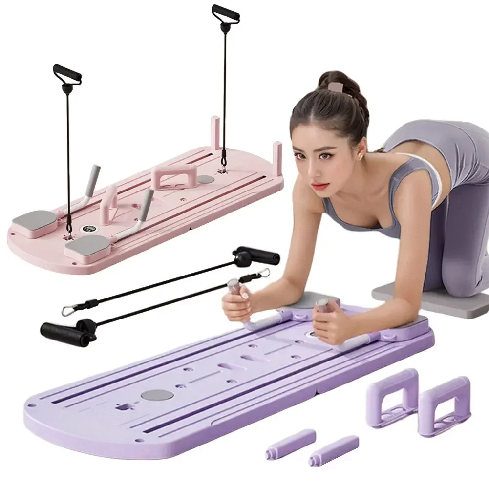 Multifunctional Fitness Board Workout Board Non Slip Push Up Foldable with Counter & Kneeling Mat for Full Body Workout