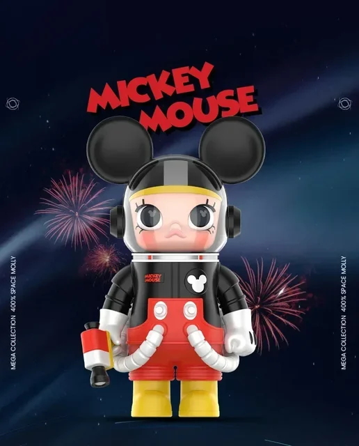 Disney Mega Space Molly 400 100% Mickey Minnie Action Figures Cute 