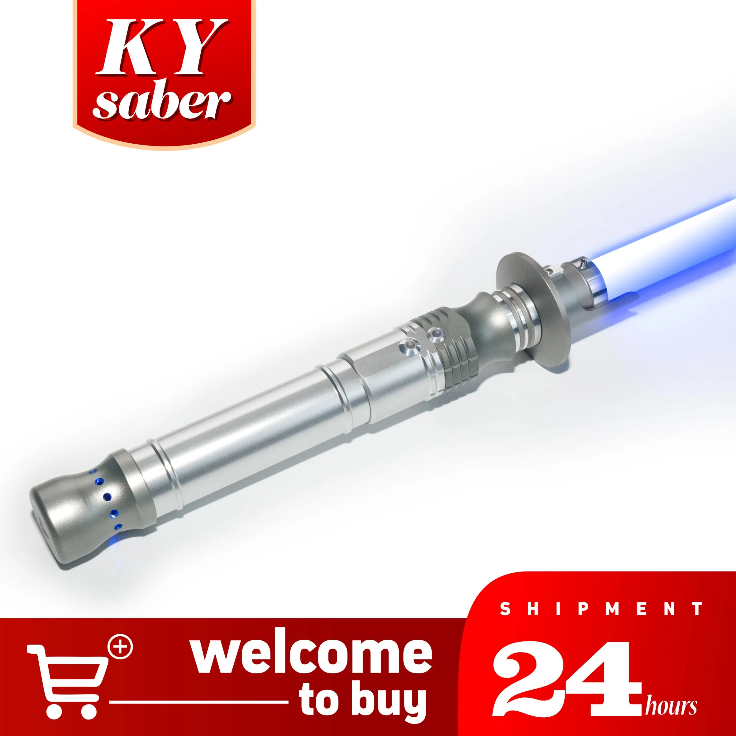 

X09-Lightsaber Crystal electronic chass Proffie V2.2 40+ sets of fonts Laser Combat Jedi Metal Handle Heavy Dueling Glow
