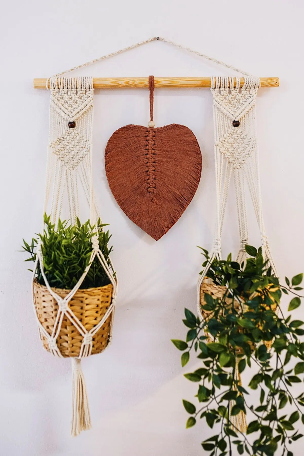 Donna Riutilizzare Preneur Artigianale Decorativo Macrame Wall Art Flower Rack String Hanging Basket Vaso Di Fiori Consegna Veloce