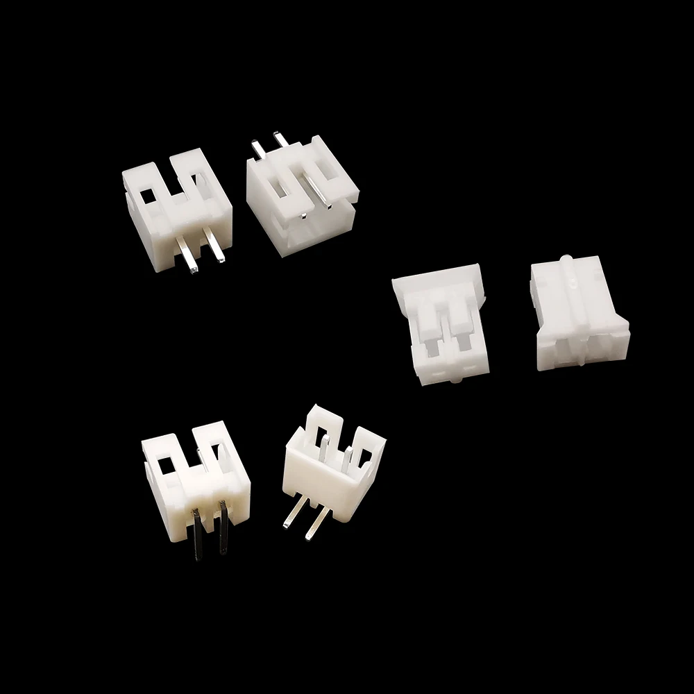 100-Piece JST PH 2.0mm Pitch 2-Pin Connector Set with Male Plugs and Female Housings