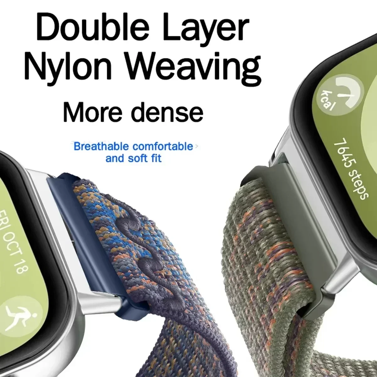 حزام نايلون لساعة Huawei Watch Fit 4 3 المنسوجة ال...