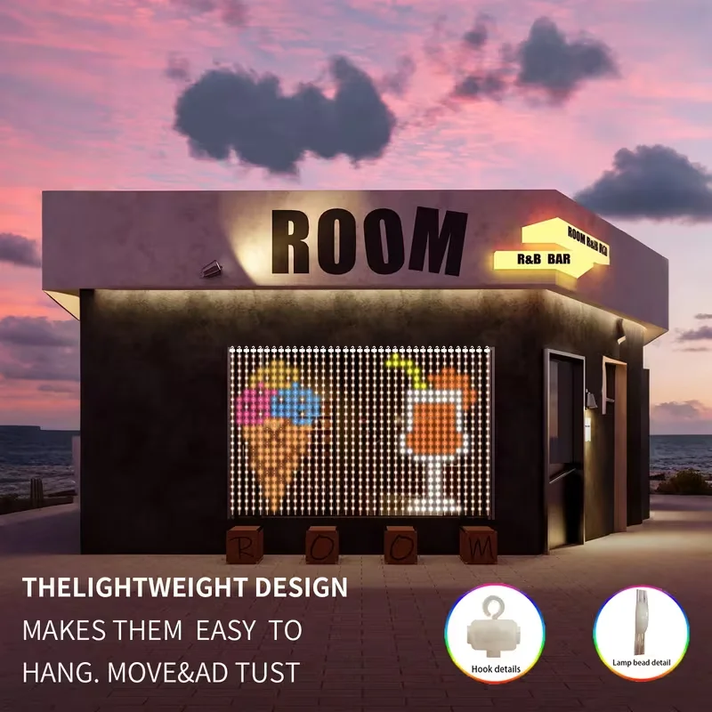 Smart LED Curtain Lights with Mobile App Control for Indoor and Outdoor Decor