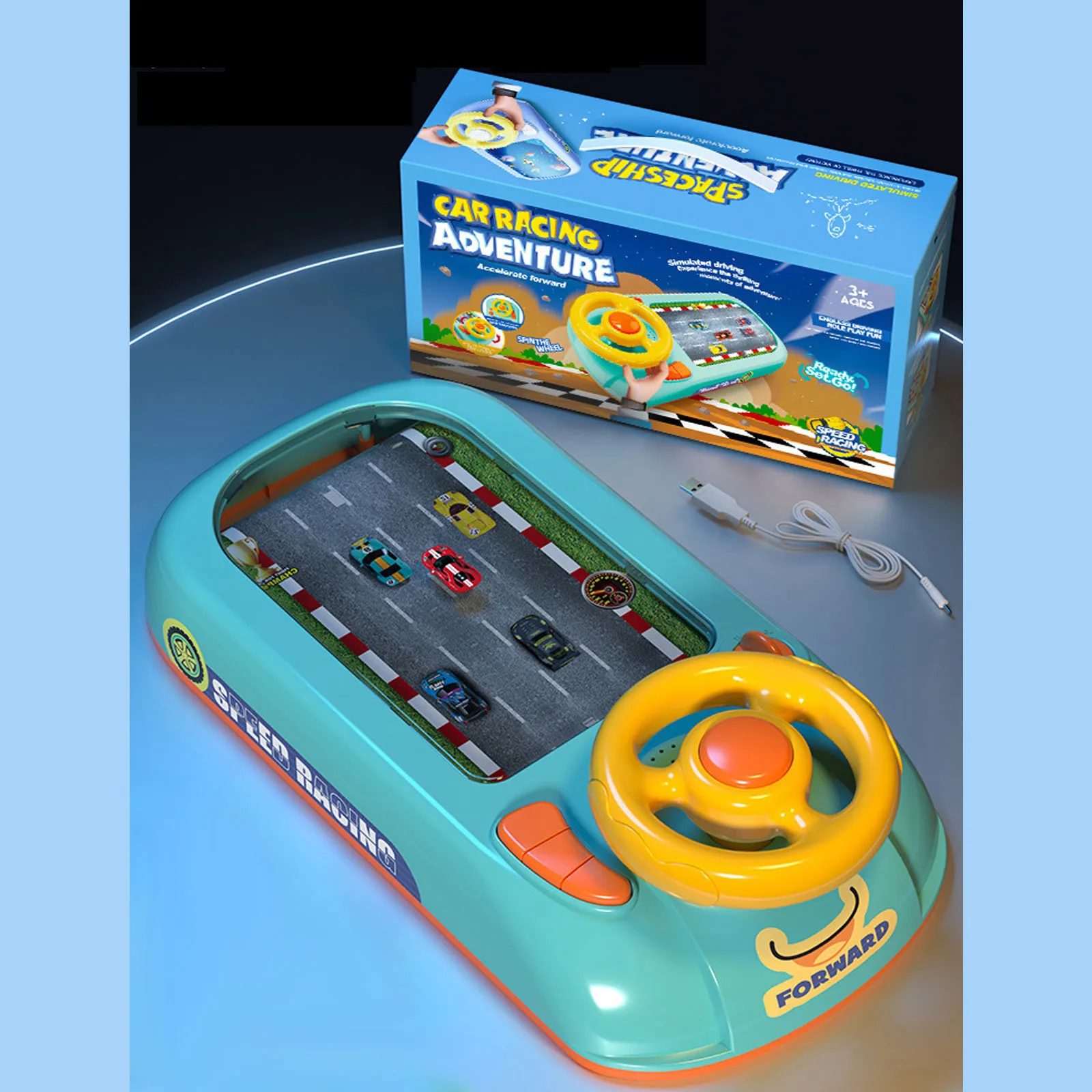 Toddler Racing Car Steering Wheel Toys Musical Electronic Adventure Game Simulated Driving Interactive Toy Gift for Kids Baby