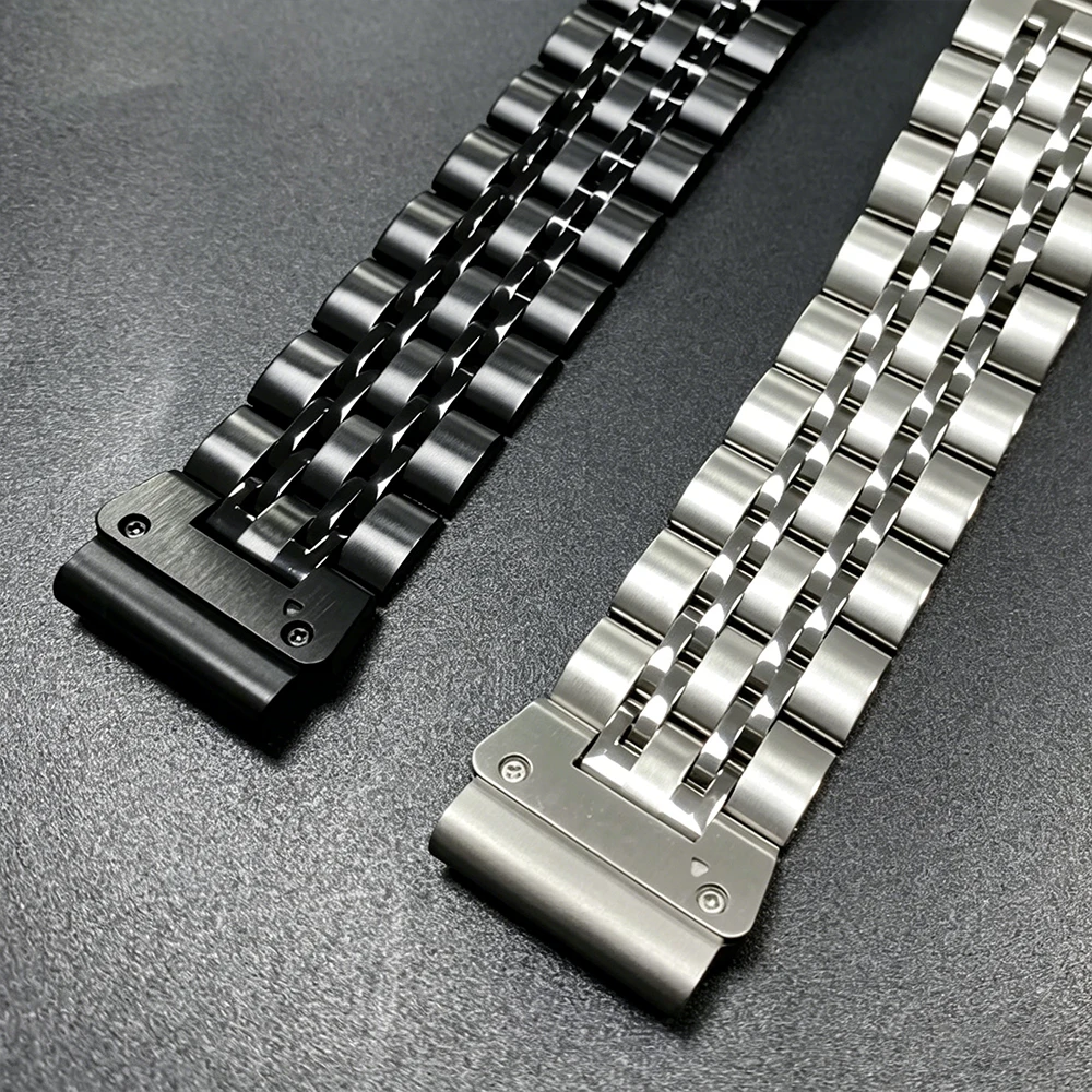 Premium Stainless Steel Watchband with QuickFit Adjustment - 22mm/26mm Metal Strap Bracelet