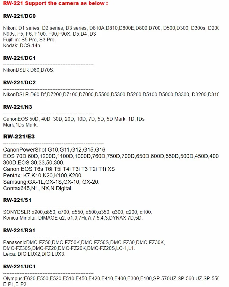 Pixel RW-221 Беспроводной Пульт Дистанционного Управления Спуском.
