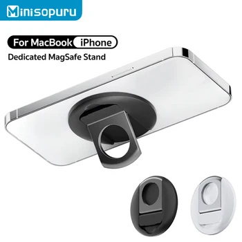 Magnetic Mobile Phone Ring Holder For MacBook MagSafe Continuity Camera Mount Support For iPhone 15 14 Mac Laptop Desktop Stand