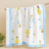 100% Cotton Newborn Baby Blanke Bath Towel Wrap Cotton Baby Muslin Swaddle Blanket Cute Soft Printed Baby Wrap Carpet 5