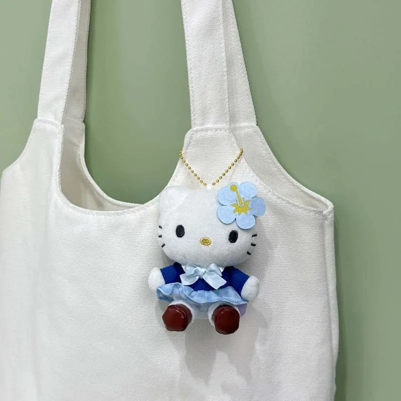 Kawaii Sanrio Hello Kitty Plush Toys Cute Cartoon Campus School Uniform Keychain Backpack Pendant Accessories Christmas Gifts 5