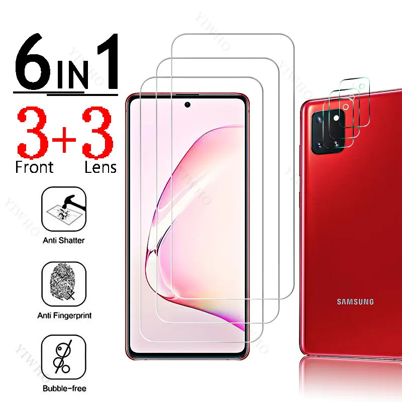 

Full Cover Glass for Samsung Galaxy Note10 Lite Screen Protector for Samsung Note 10 10Lite 6.7" Protective Steel Camera Lens HD