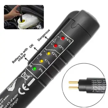 Tester per Liquido Freni Auto con 5 LED, Strumento di Analisi per Veicoli DOT 3, DOT 4