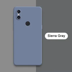 Official Square Liquid Phone Case - Soft Silicone 360° Protective Shockproof Cover for Xiaomi Mi Mix 4 (Sierra Gray)