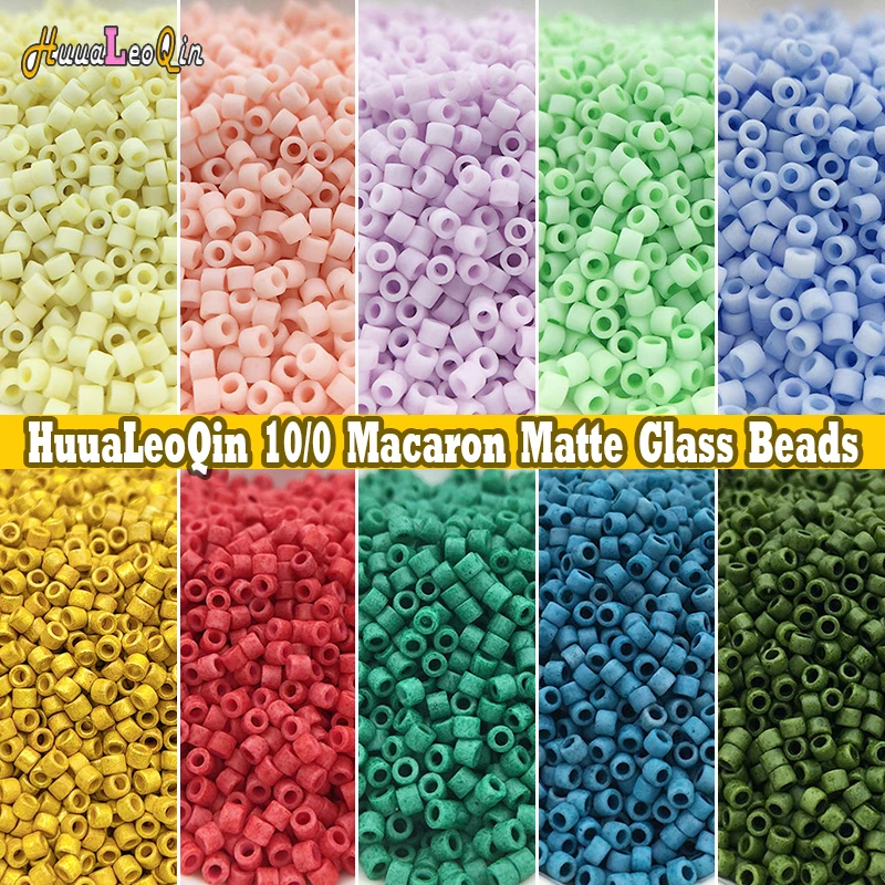 365pcs 2mm Japan Matte Color Glass Beads 10/0 Frosted Loose Spacer Seed