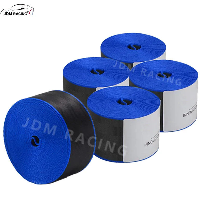 Pack of 5 Universal 3.6M Auto Strengthen Seat Belt Webbing Fabric Racing Car Modified Seat Safety Belts Harness Straps 5-seats — view 4