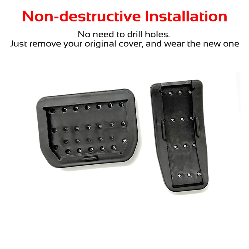 Brake Accelerator Foot Pedal Covers for Tesla Model 3 Y-Highland Aluminum Alloy Pads 2pcs car accessories car pedals pedal cover