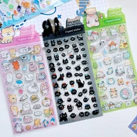 NEKONI креативные животные мультяшные хрустальные наклейки Скрапбукинг DIY журналы канцелярские принадлежности дневник милые наклейки школьные принадлежности — изображение 3