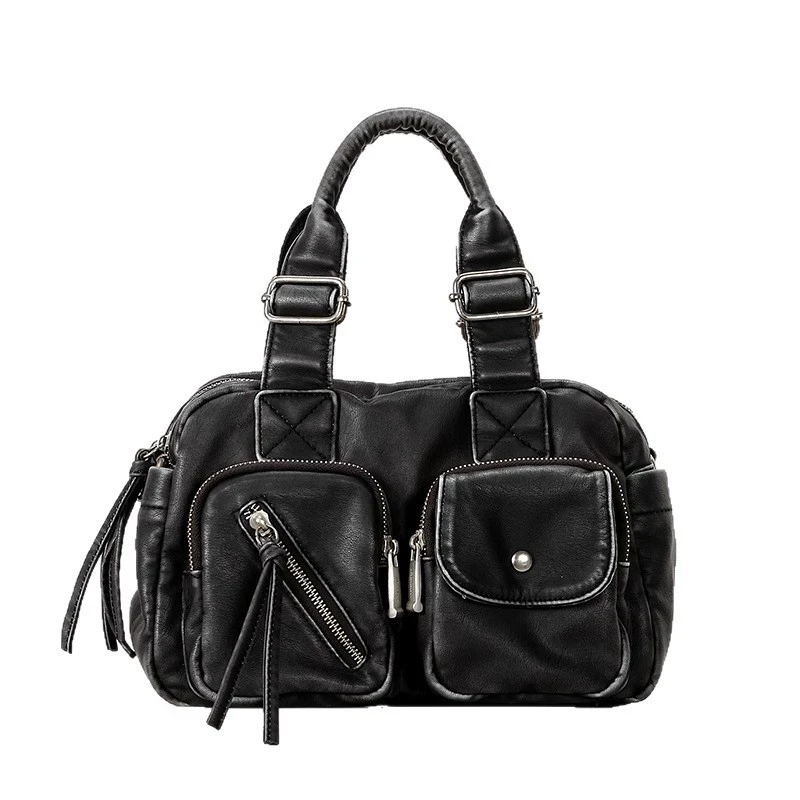 Women Handbag Top-handle Shoulder Tote Bag Satchel Fashion Retro PU Dinner Bag Multi-pockets Shoulder Handbags Phone Money Pack