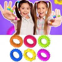 6pcs Sensory Rings Spiky Sensory Finger Rings Set for Kids Adult Silent Stress Reducer Fidgets Ring Antistress Fidget Toys Gifts 1