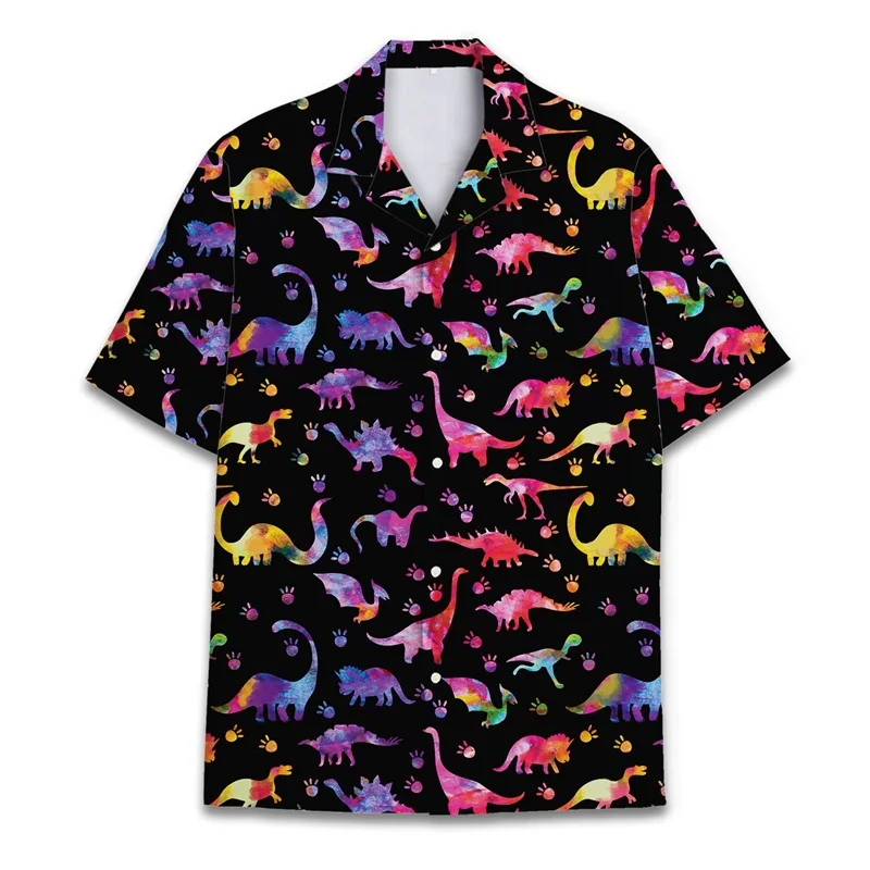thumbnail image 1 of Camisas hawaianas con estampado 3D de animales divertidos para hombres y mujeres, camisa informal de manga corta con botones y corte relajado para playa, camiseta para hombre, 1 of 5