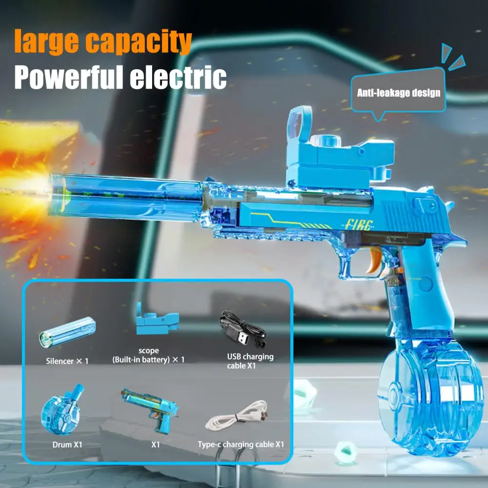Summer Toys Desert Eagle Water Gun Full Automatic Electric Shooting Water Gun Toy Children Outdoor Beach Fight Toy Boy Girl Gift 5