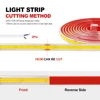 220V COB LED Strip Light 240LEDs/M IP67 Waterproof Driver Build In 10cm Can Be Cut Flexible Adhesive Tape RA90 Linear Lighting 4