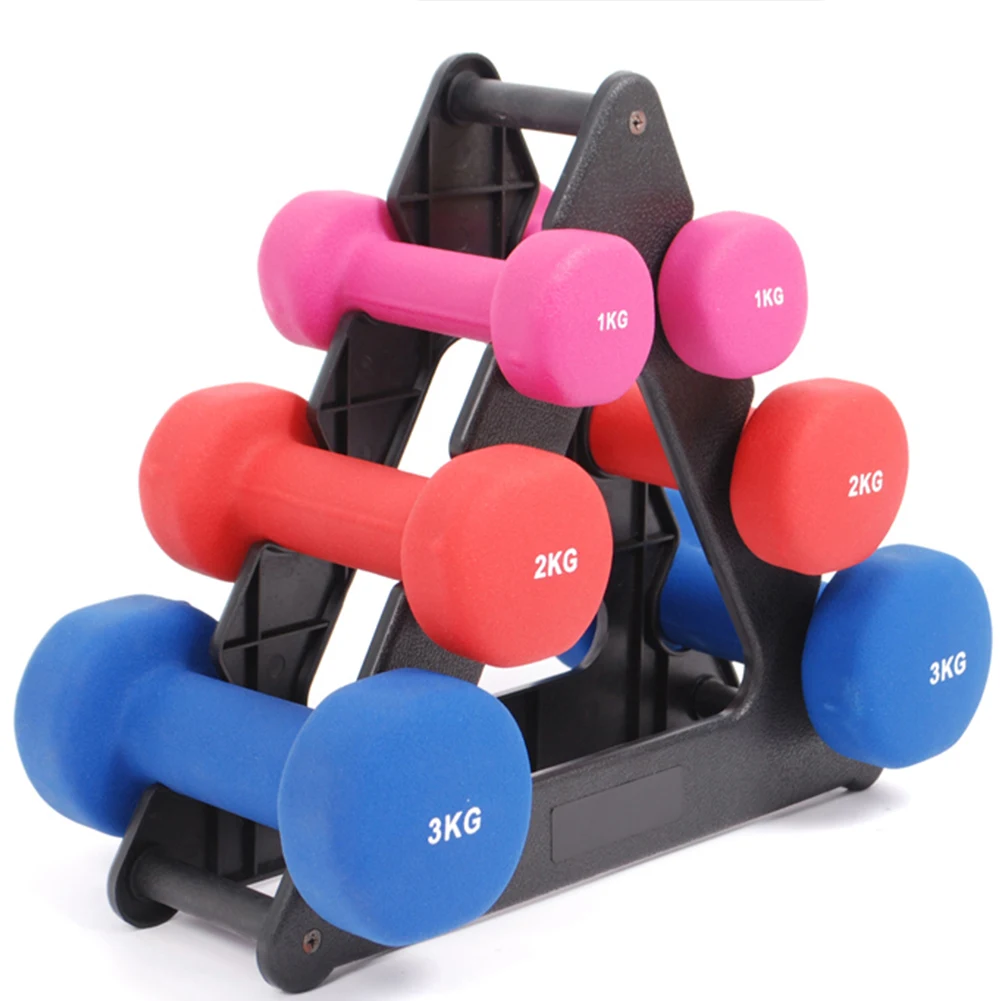 6 Slots Dumbbell Bracket Home Gym Dumbbell Display Rack Organizer Fitness Equipment Storage Stand 1PCS dumbbell rack fitness equipment storage rack