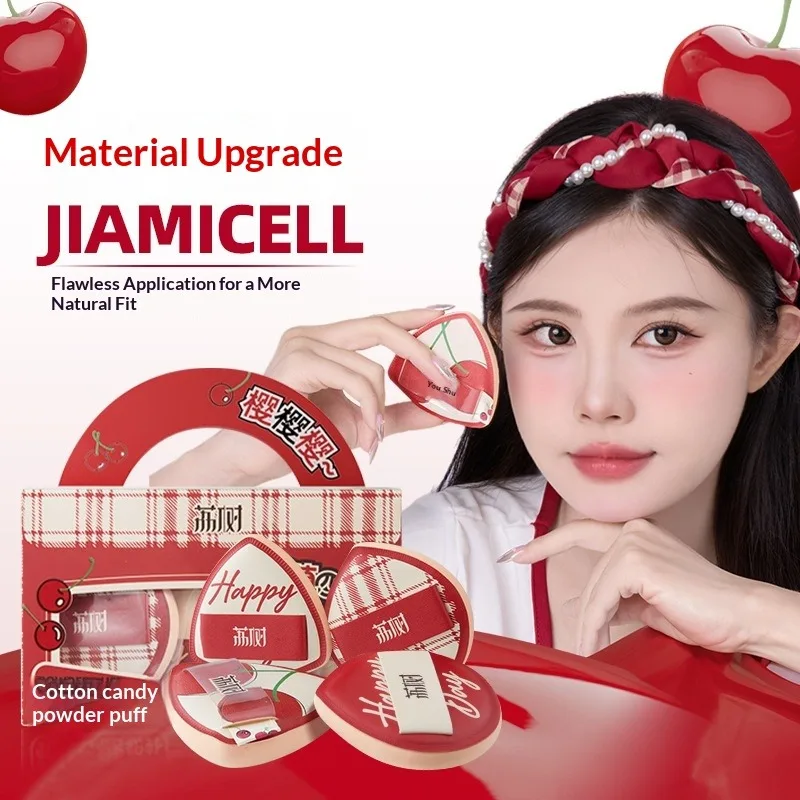 LISHU 4Pcs 울트라 소프 파우더 퍼프, 습식 및 건식 이중 용도 메이크업 스펀지 세트, 쿠션 파운데이션용 비파우더 흡수형