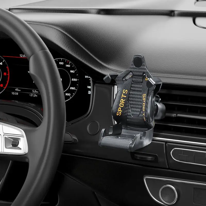 

Phone Holder Car Vent Phone Mount Car Air Vent Clip Racing Seat Holder Mount Universal Adjustment Gravity Mobile Stand