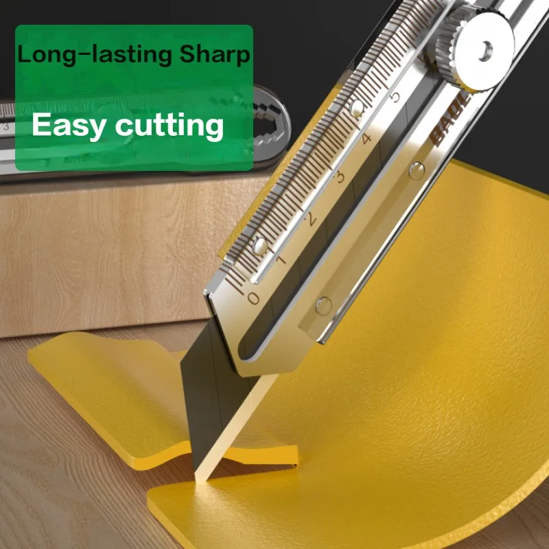 Utility Knife Box Cutter 8 In 1 Mutipurpose Stainless Steel Retractable Heavy Duty Waterproof Snap off Cutter Knife And Blades 4