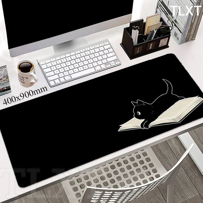 Grande tappetino mouse gaming con gatto per scrivania e ufficio_voghion.com