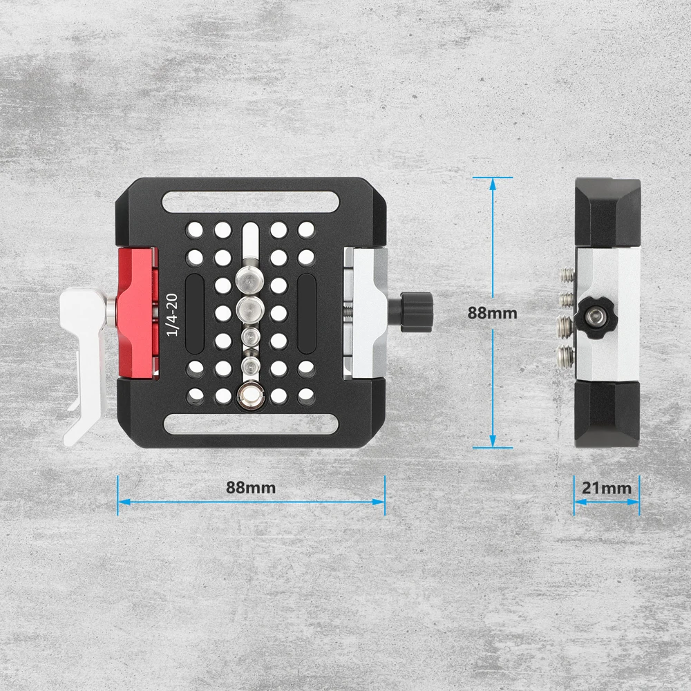 CAMATE Tripod Baseplate For ARRI-Standard Sliding Bridge Plate With 1/4"-20 & 3/