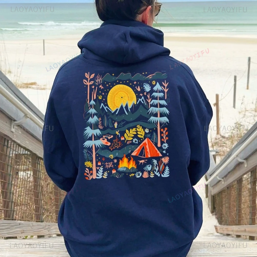 Vintage Camping Fire Hoodie 2