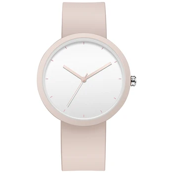 여성용 미니멀리스트 시계 케이스, PVD 마감 고무 스트랩, 41mm