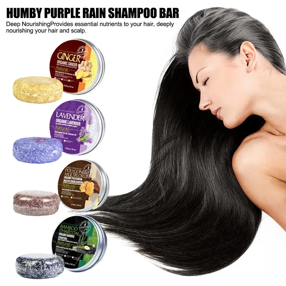 

Ginger Shampoo Bar For Gray Hair,Natural Herbal Purple Rain Shampoo Bar Anti Itch Hair Loss Nourishing Hair Refreshing Hair H5N4