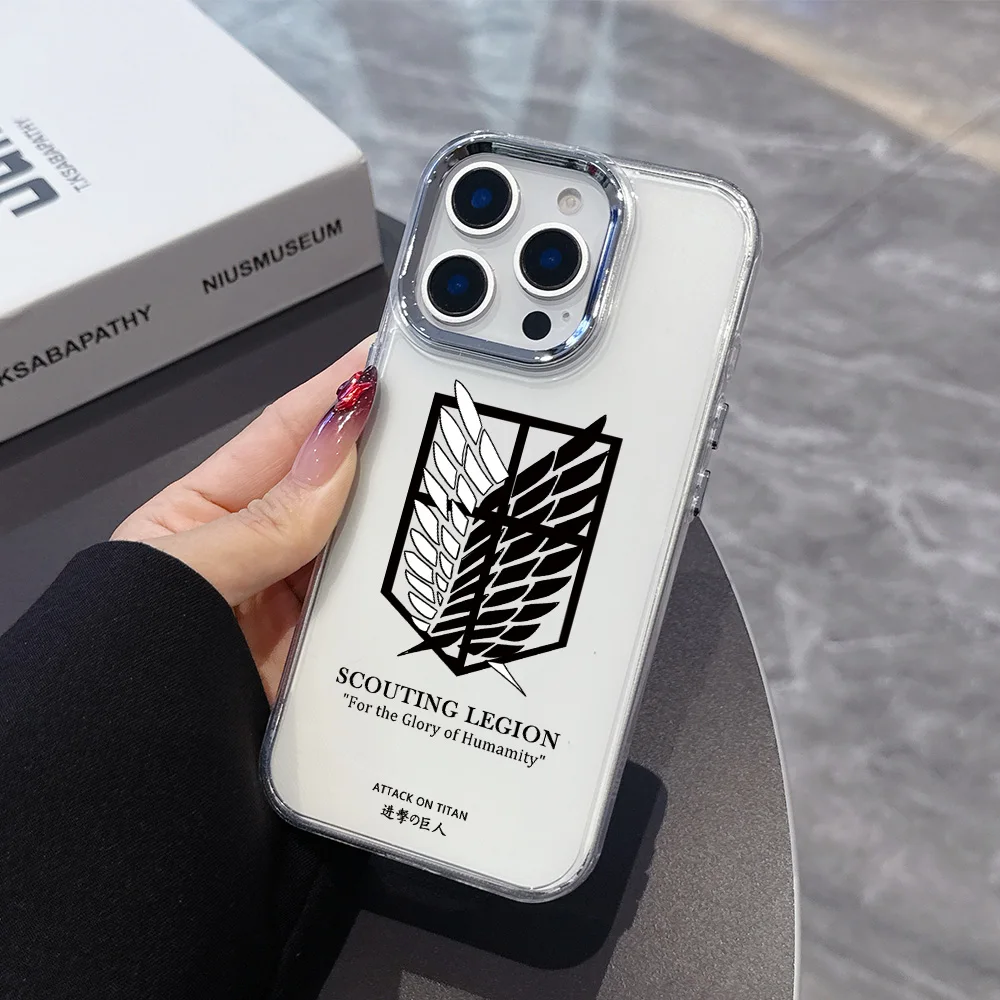 Transparent Anime Attack on Titan Phone Case Cover