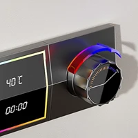 ระบบอาบน้ำทองเหลืองสีเทาสุดหรูการออกแบบจอแสดงผลดิจิตอล LED อัจฉริยะติดผนังควบคุมคู่แบบเย็น & ร้อน4ฟังก์ชั่น 4