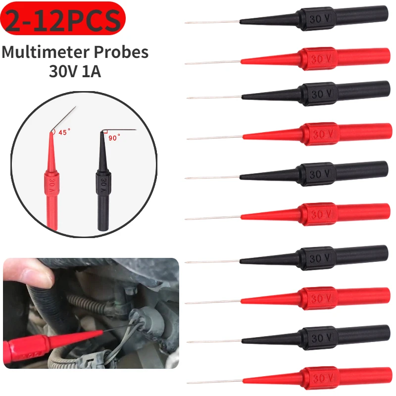 212pcsDigitalMultimeterProbeSoftNylonWirelessNeedleTip