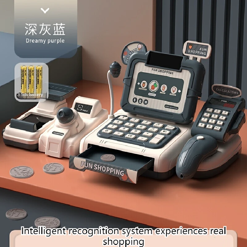 Supermarket Cash Register Simulation Multi Functional Sales Cashier Child 'S Game Toys Boys And Girls Pretend To Shop For Toys 5
