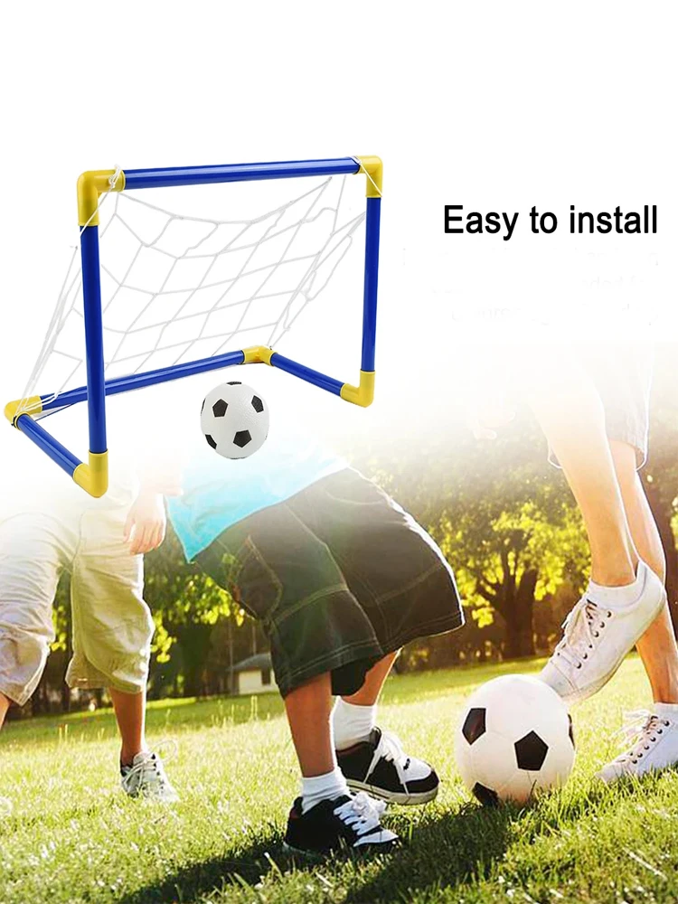 Description Picture 3 of item1 Set Mini Folding Football Goal Soccer Door Gate Portable Movable Indoor and Outdoor Soccer Goal (with ball and pump)