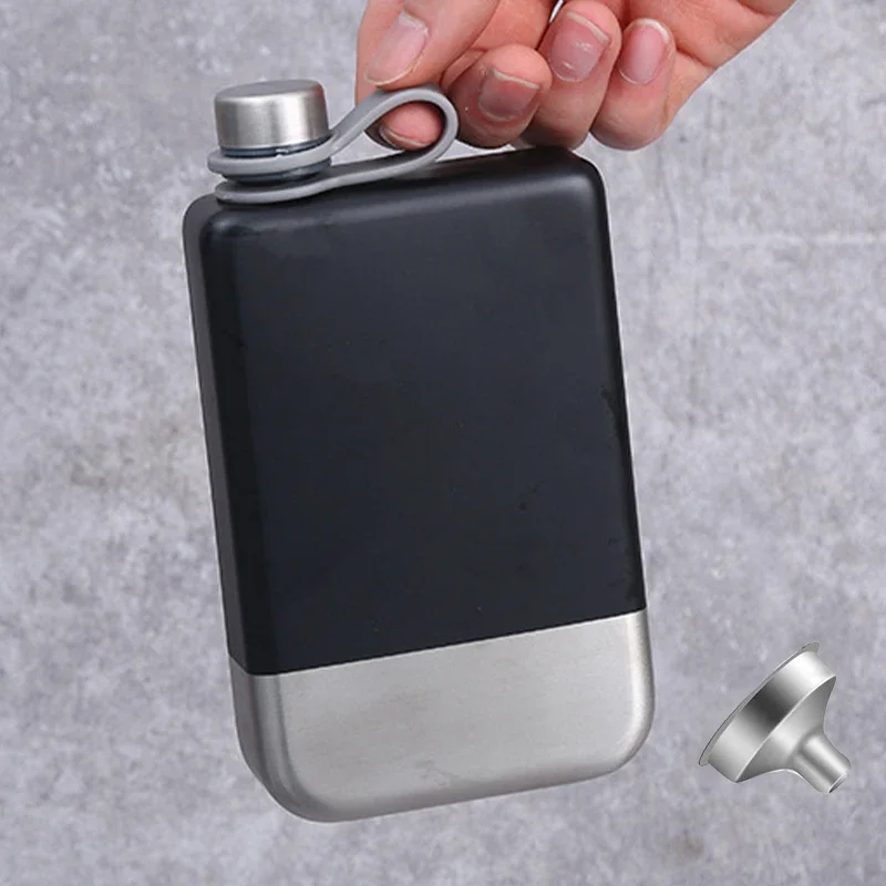 9oz Premium Hip Flask Flagon With Funnel Leakproof Camping Whiskey Wine Pot Portable Stainless Steel Hip Flask Travel Drinkware