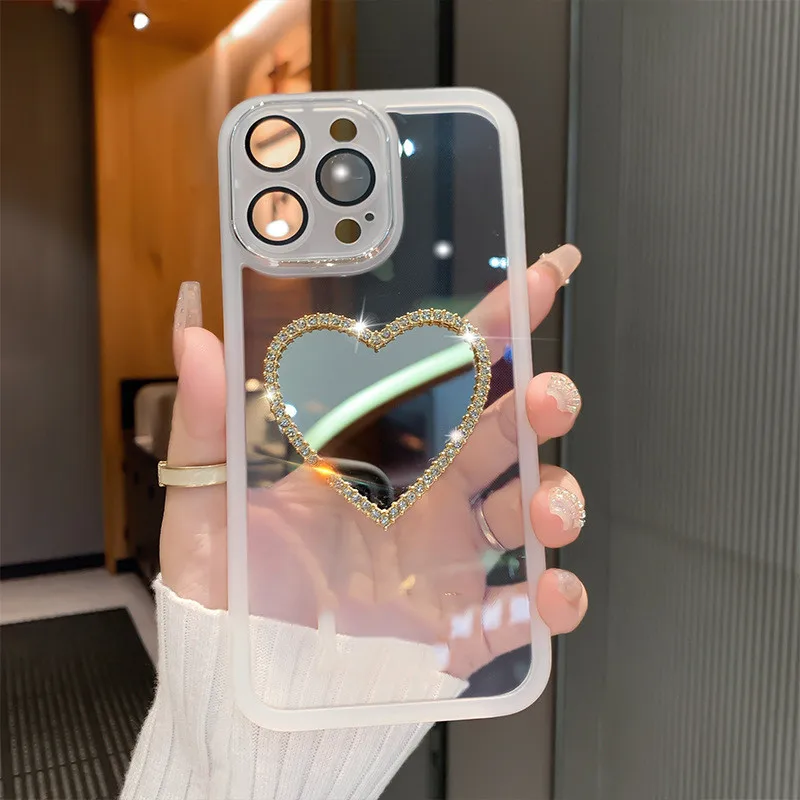 Glitzer Diamant Spiegel Handyhülle für Samsung Galaxy S23 ultra S24 S23FE S22 Plus S21FE s20 FE M13 M14 A05 A05S Weich_voghion.com