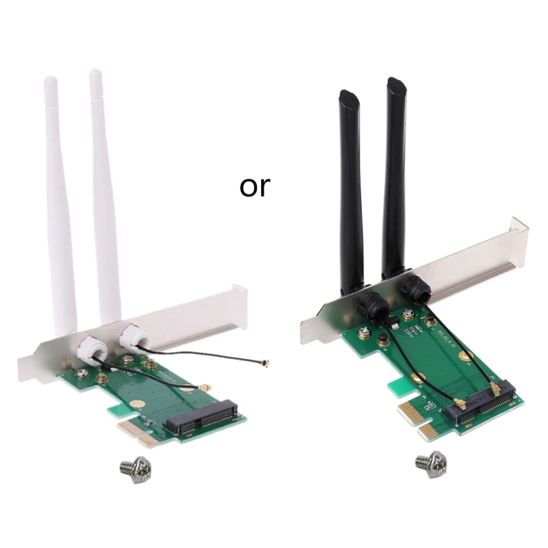 

Беспроводная сетевая карта Мини-карта PCIE в адаптер PCI-E с низкопрофильными антеннами