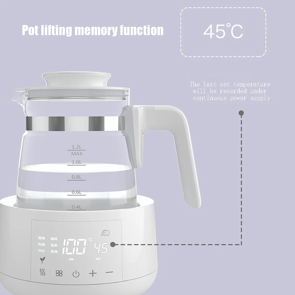 1.2L Thermostatic Milk Kettle 220V Baby Water Warmer Intelligent Milk Heating Thermos Constant Temperature Pot electric kettle,milk regulator kettle