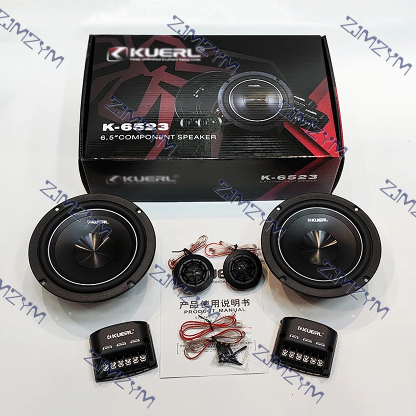 6.5인치 차량용 오디오 개조 앞문 2웨이 스피커 세트 최대 출력 160W RMS 40W 차량용 실내 오디오 시스템 스피커